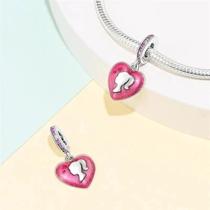 Amarante Jewelry Barbie Pink Heart Charm