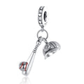 Amarante Jewelry Baseball Bat and Hat Dangle Charm