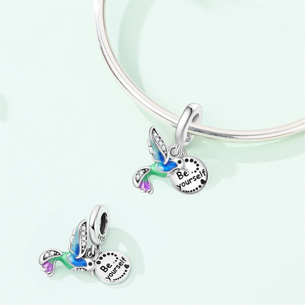 Amarante Jewelry “Be Yourself” Hummingbird Dangle Charm
