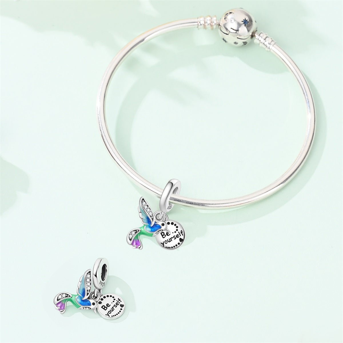 Amarante Jewelry “Be Yourself” Hummingbird Dangle Charm
