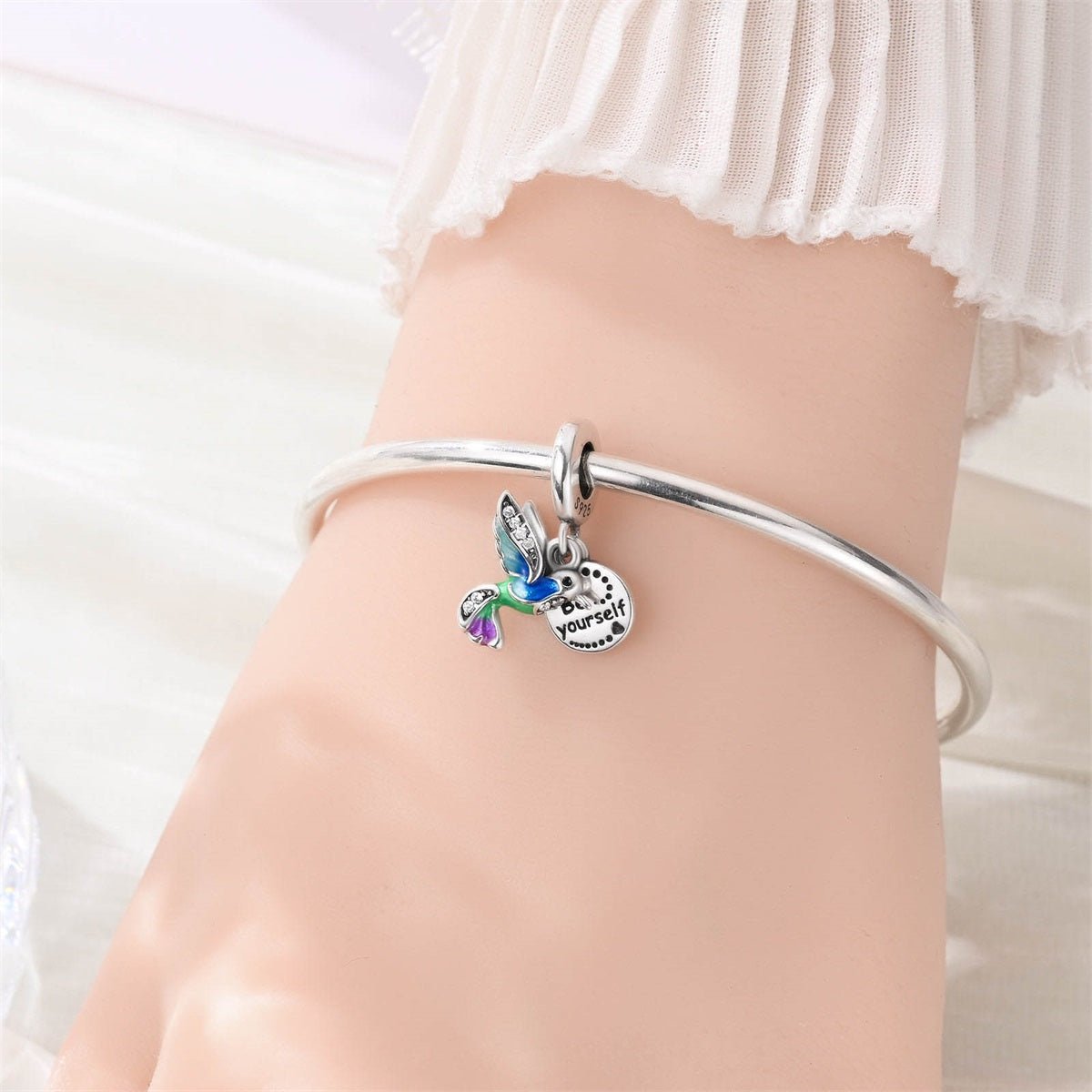 Amarante Jewelry “Be Yourself” Hummingbird Dangle Charm