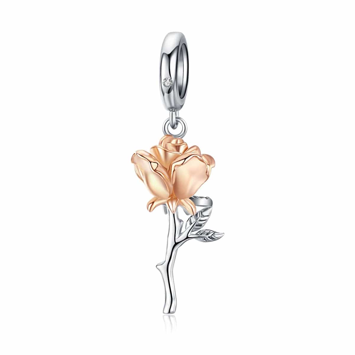 Amarante Jewelry Beauty and the Beast Rose Dangle Charm