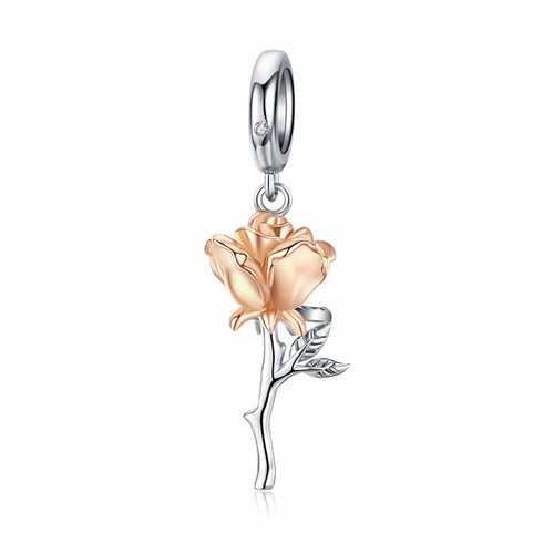 Amarante Jewelry Beauty and the Beast Rose Dangle Charm