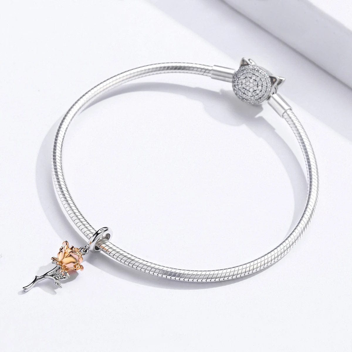 Amarante Jewelry Beauty and the Beast Rose Dangle Charm