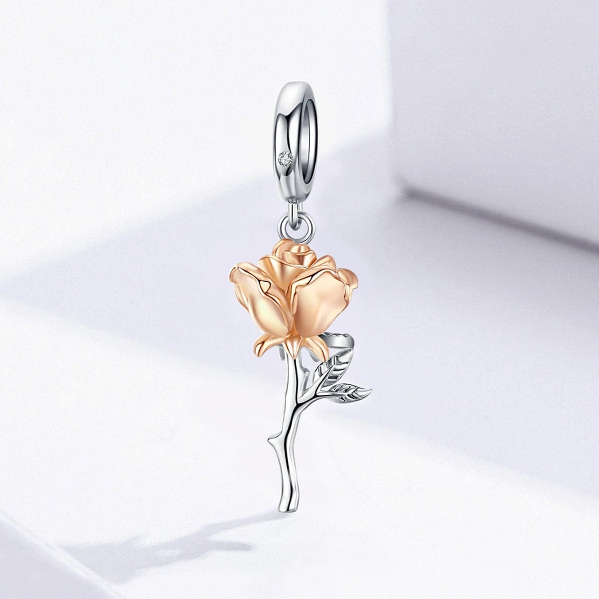 Amarante Jewelry Beauty and the Beast Rose Dangle Charm