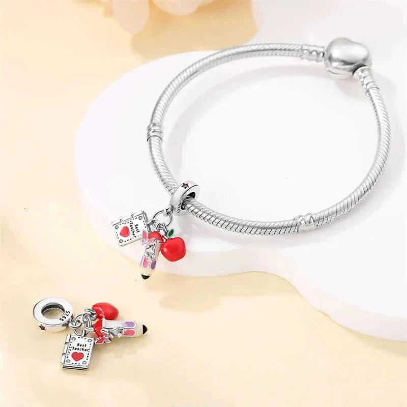Amarante Jewelry Best Teacher Triple Dangle Charm