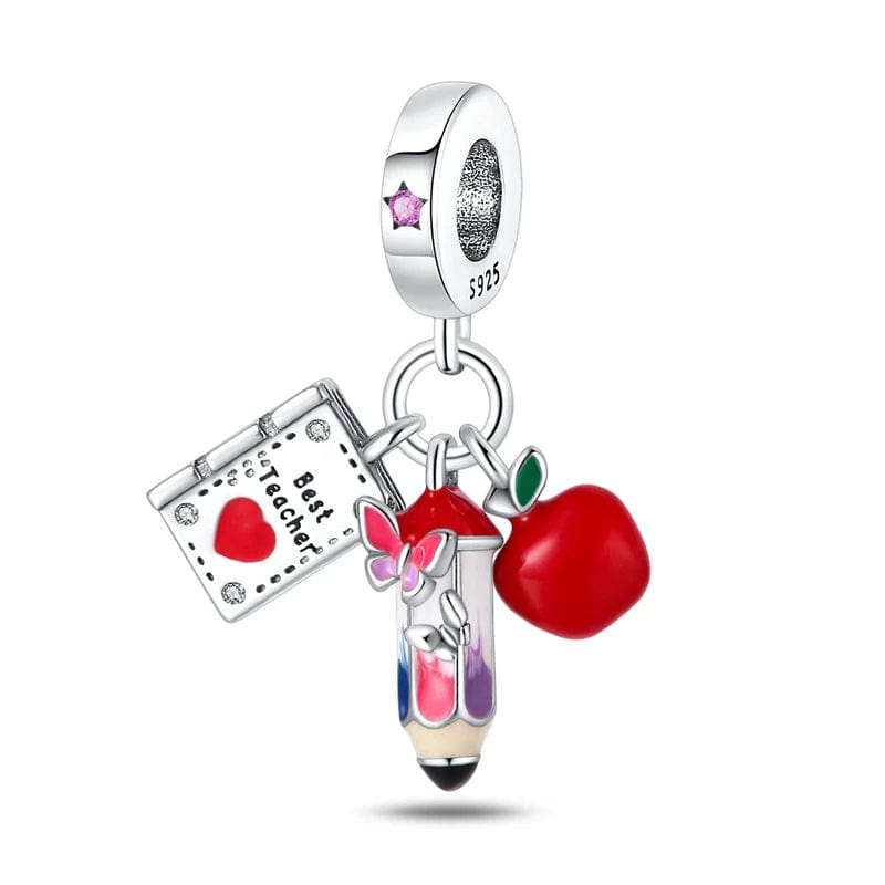 Amarante Jewelry Best Teacher Triple Dangle Charm