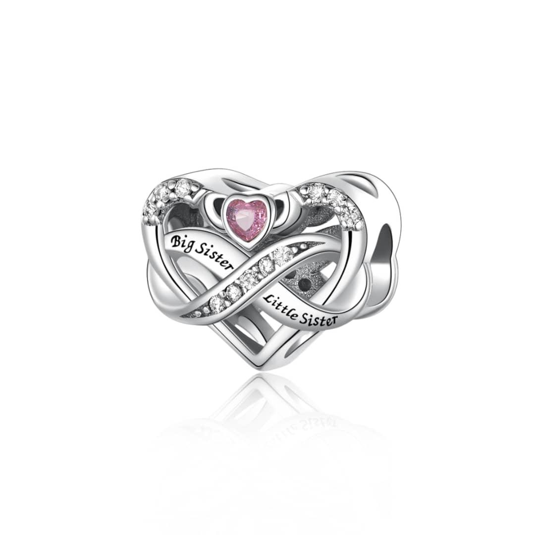 Amarante Jewelry Big Sister Little Sister Heart Infinity Charm
