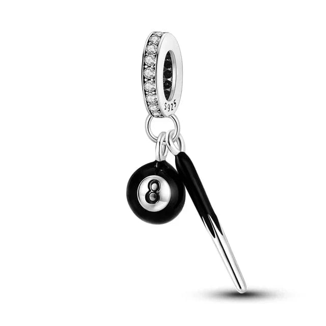 Amarante Jewelry Billiard Eight Ball Dangle Charm
