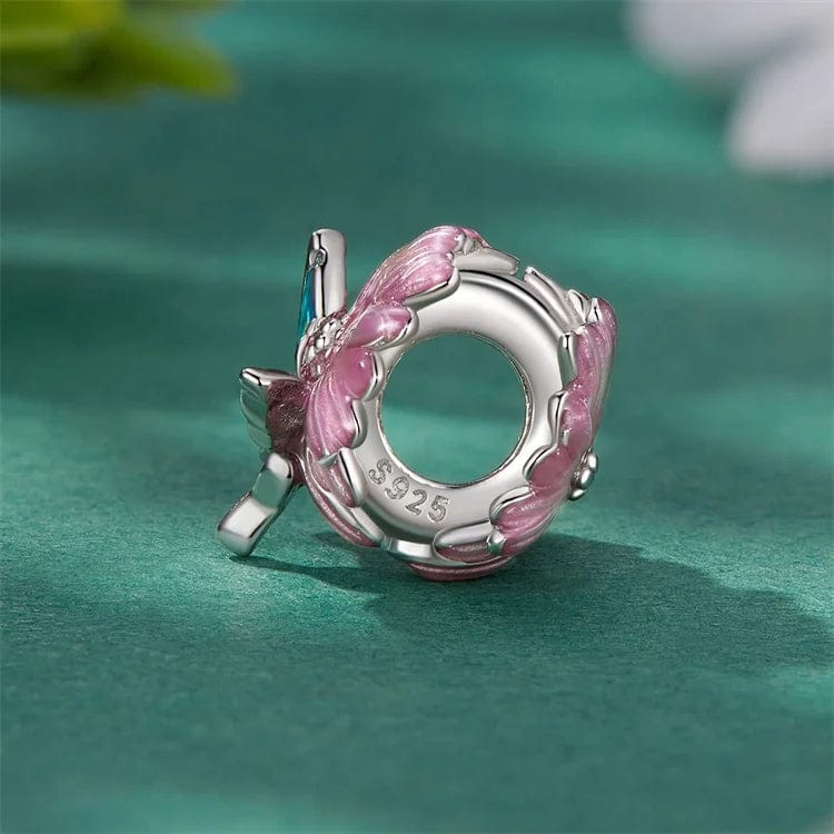 Amarante Jewelry Blooming Flower & Butterfly Charm