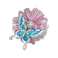 Amarante Jewelry Blooming Flower & Butterfly Charm