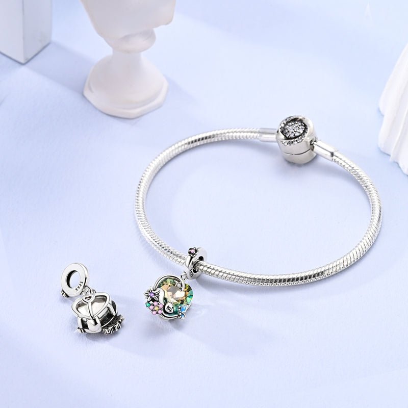 Amarante Jewelry Blooming Heart with Butterfly, Flowers & Cat Dangle Charm