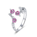 Amarante Jewelry Blooming Pink Blossom Garden Adjustable Ring