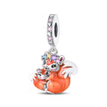 Amarante Jewelry Blossom Crown Squirrel & Baby Dangle Charm