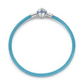 Amarante Jewelry Blue Braided Leather Bracelet with Seashell Clasp