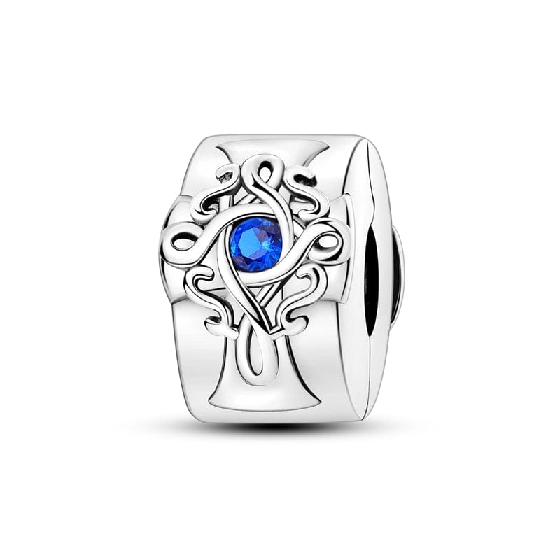 Amarante Jewelry Blue Celtic Knot Symbol Clip Charm
