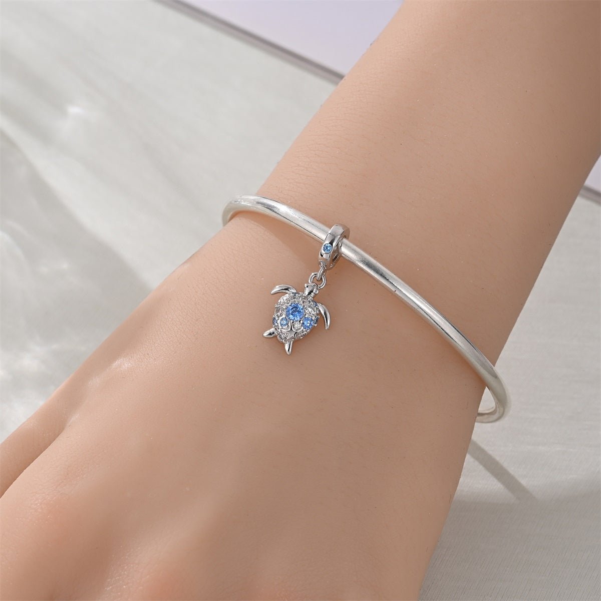Amarante Jewelry Blue Crystal Sea Turtle Dangle Charm