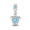 Amarante Jewelry Blue Crystal Sea Turtle Dangle Charm