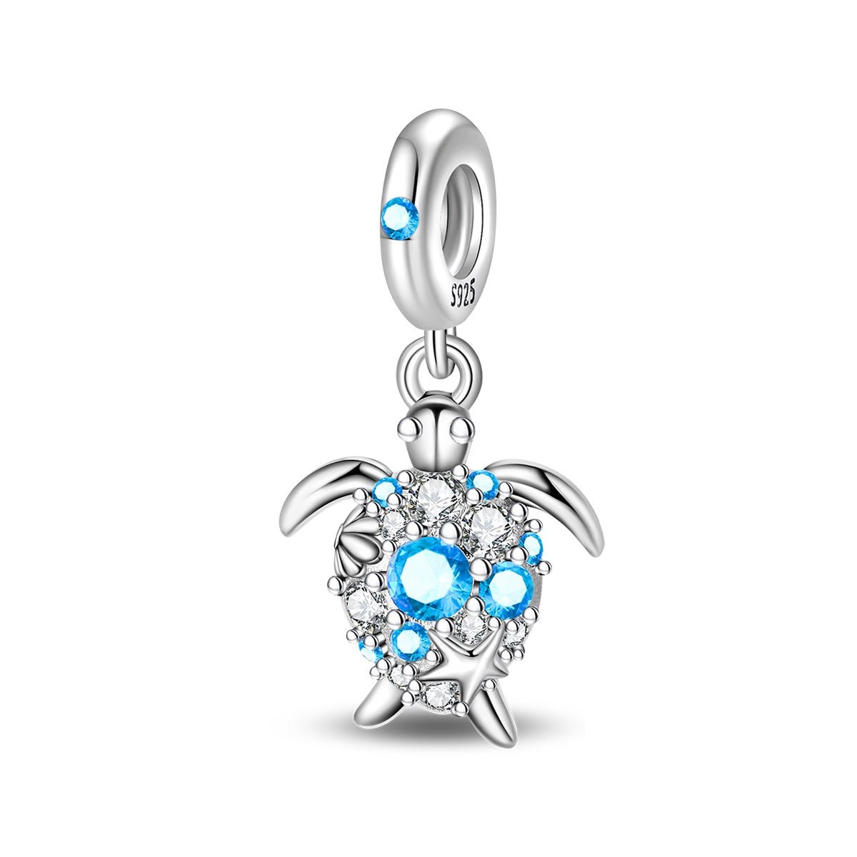 Amarante Jewelry Blue Crystal Sea Turtle Dangle Charm