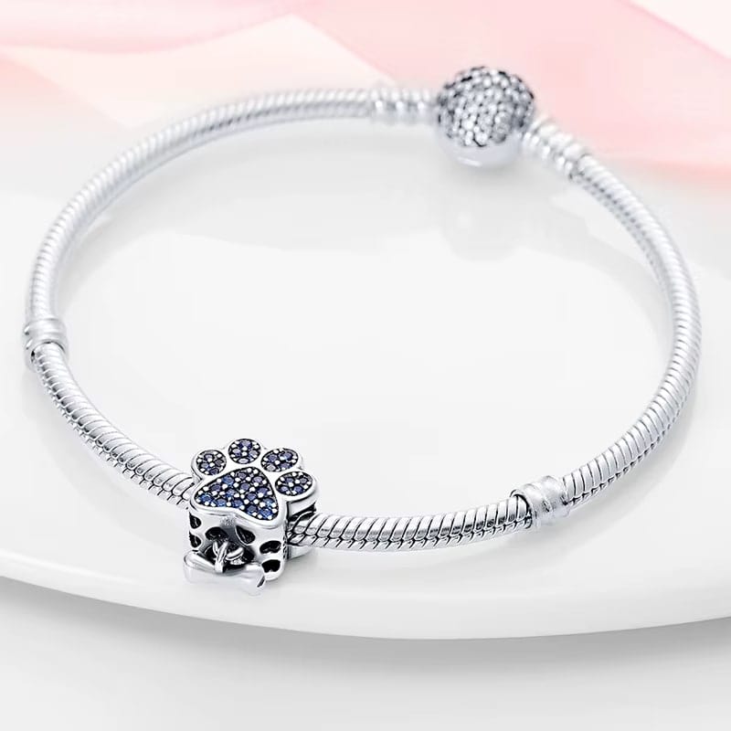 Amarante Jewelry Blue Dog Paw Charm