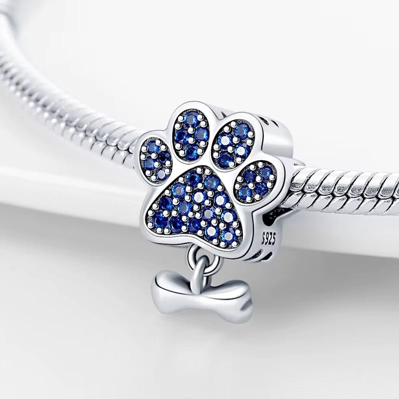 Amarante Jewelry Blue Dog Paw Charm