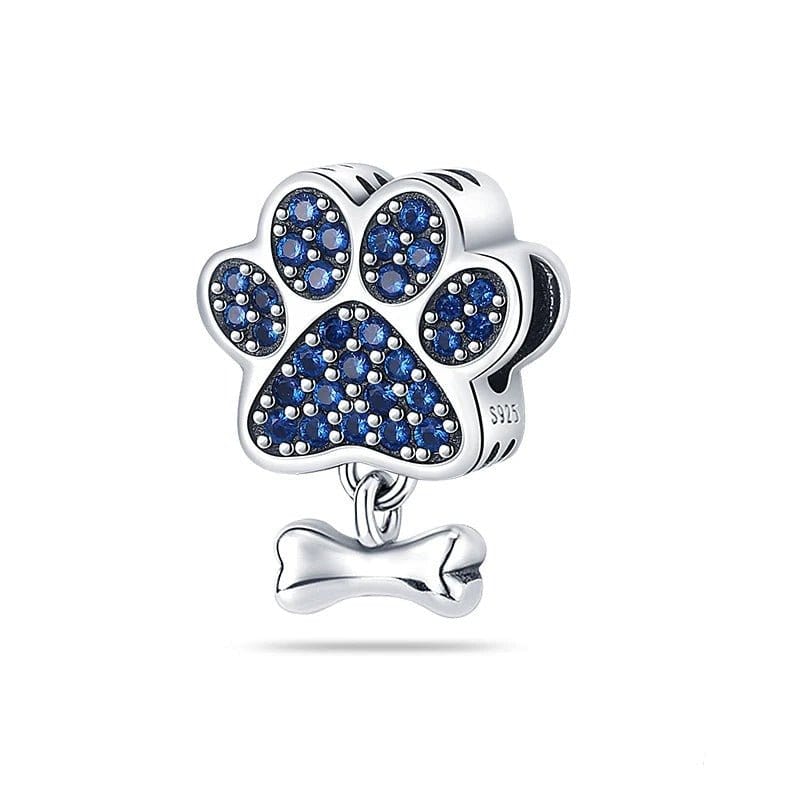 Amarante Jewelry Blue Dog Paw Charm