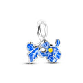 Amarante Jewelry Blue Enamel Flower Charm