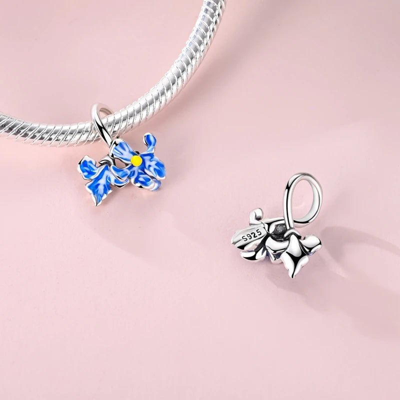 Amarante Jewelry Blue Enamel Flower Charm