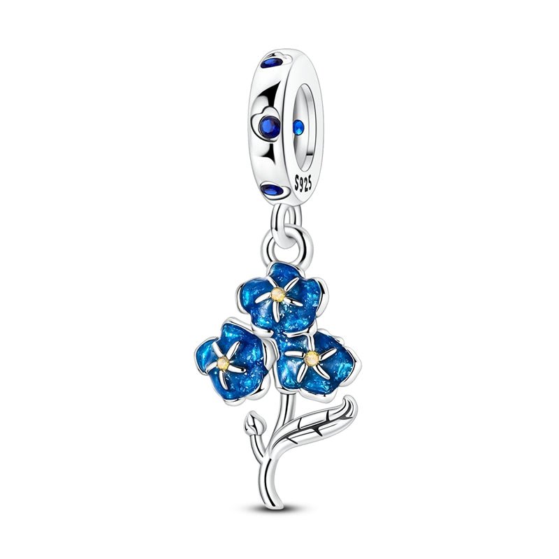 Amarante Jewelry Blue Forget - Me - Not Flower Dangle Charm
