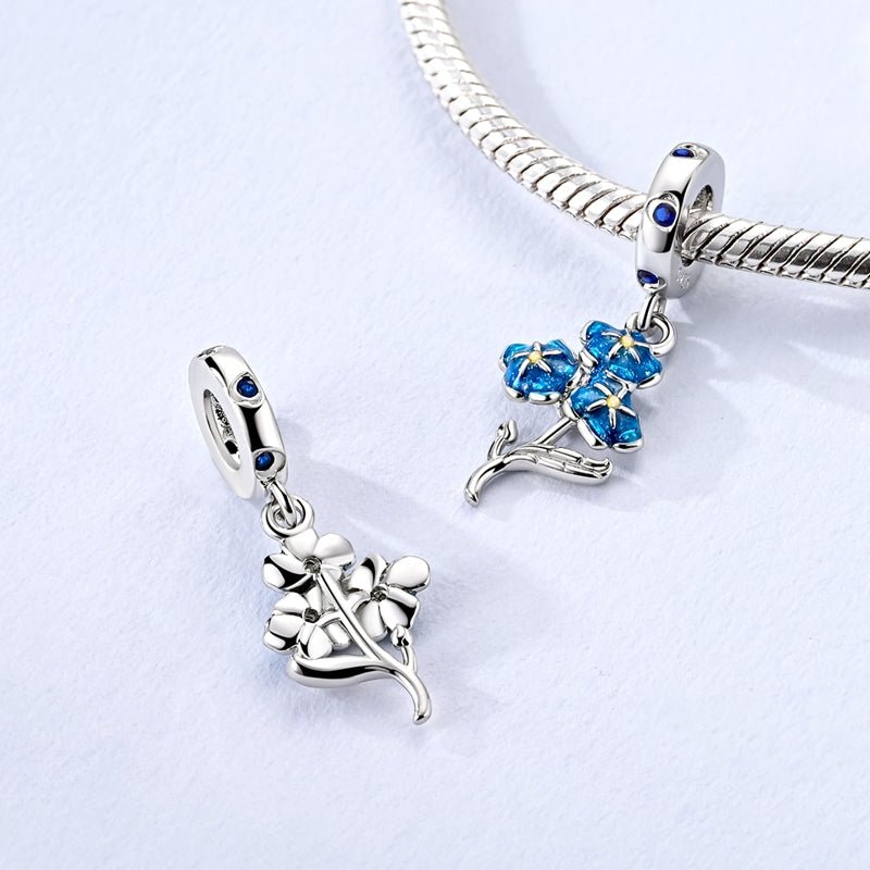 Amarante Jewelry Blue Forget - Me - Not Flower Dangle Charm