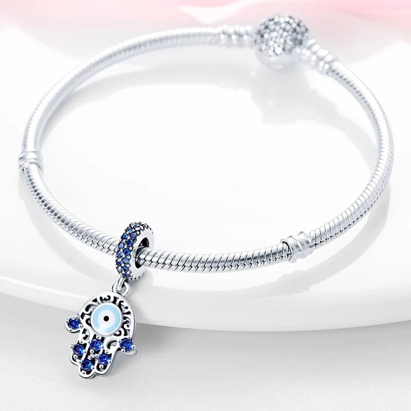 Amarante Jewelry Blue Hand of Fatima Charm