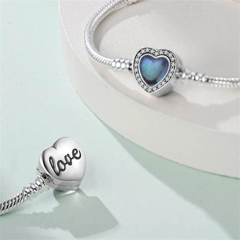 Amarante Jewelry Blue Heart Gemstone Clasp Bracelet