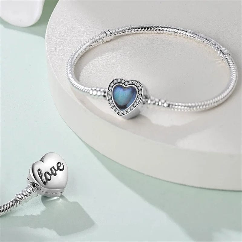 Amarante Jewelry Blue Heart Gemstone Clasp Bracelet