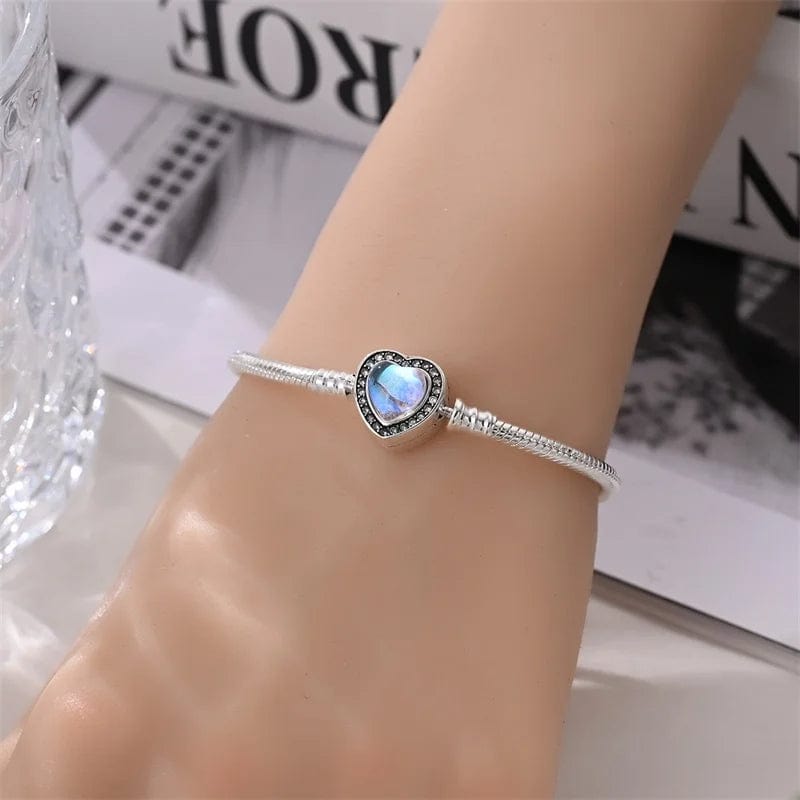 Amarante Jewelry Blue Heart Gemstone Clasp Bracelet