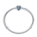 Amarante Jewelry Blue Heart Gemstone Clasp Bracelet