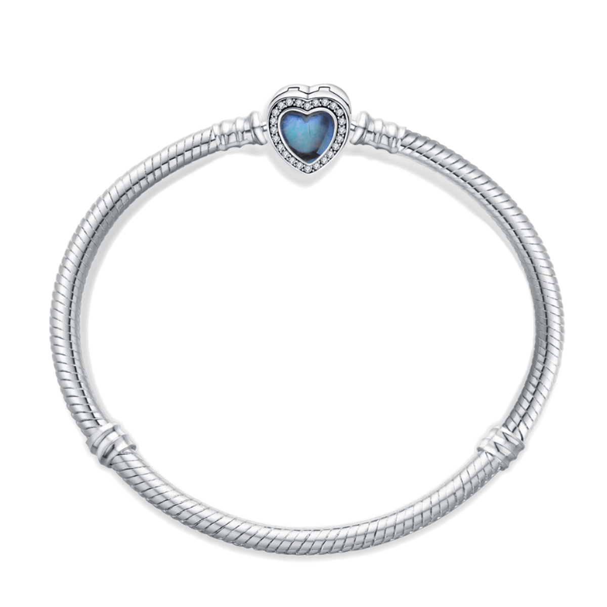 Amarante Jewelry Blue Heart Gemstone Clasp Bracelet