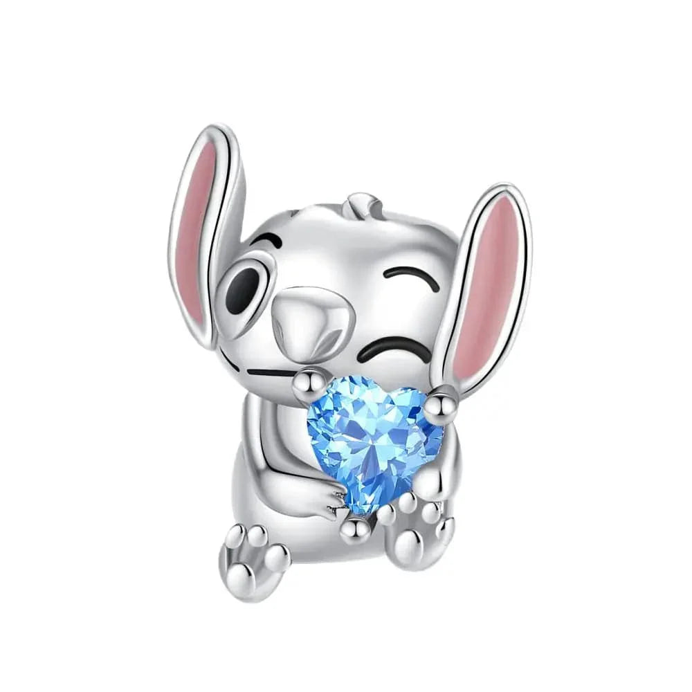 Amarante Jewelry Blue Heart Stitch Charm