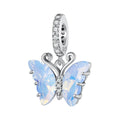 Amarante Jewelry Blue Murano Glass Butterfly Dangle Charm