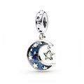 Amarante Jewelry Blue Night Sky Crescent Moon & Star Dangle Charm