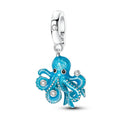 Amarante Jewelry Blue Octopus Dangle Charm