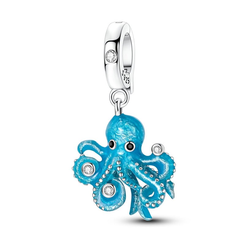Amarante Jewelry Blue Octopus Dangle Charm