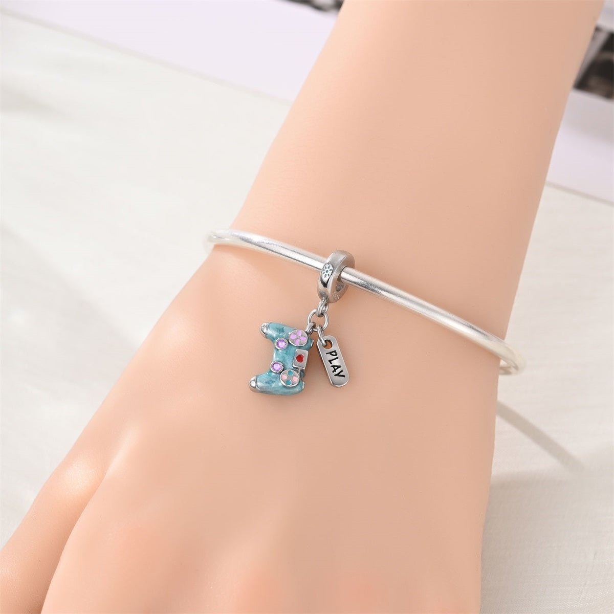 Amarante Jewelry Blue “Play” Game Controller Dangle Charm