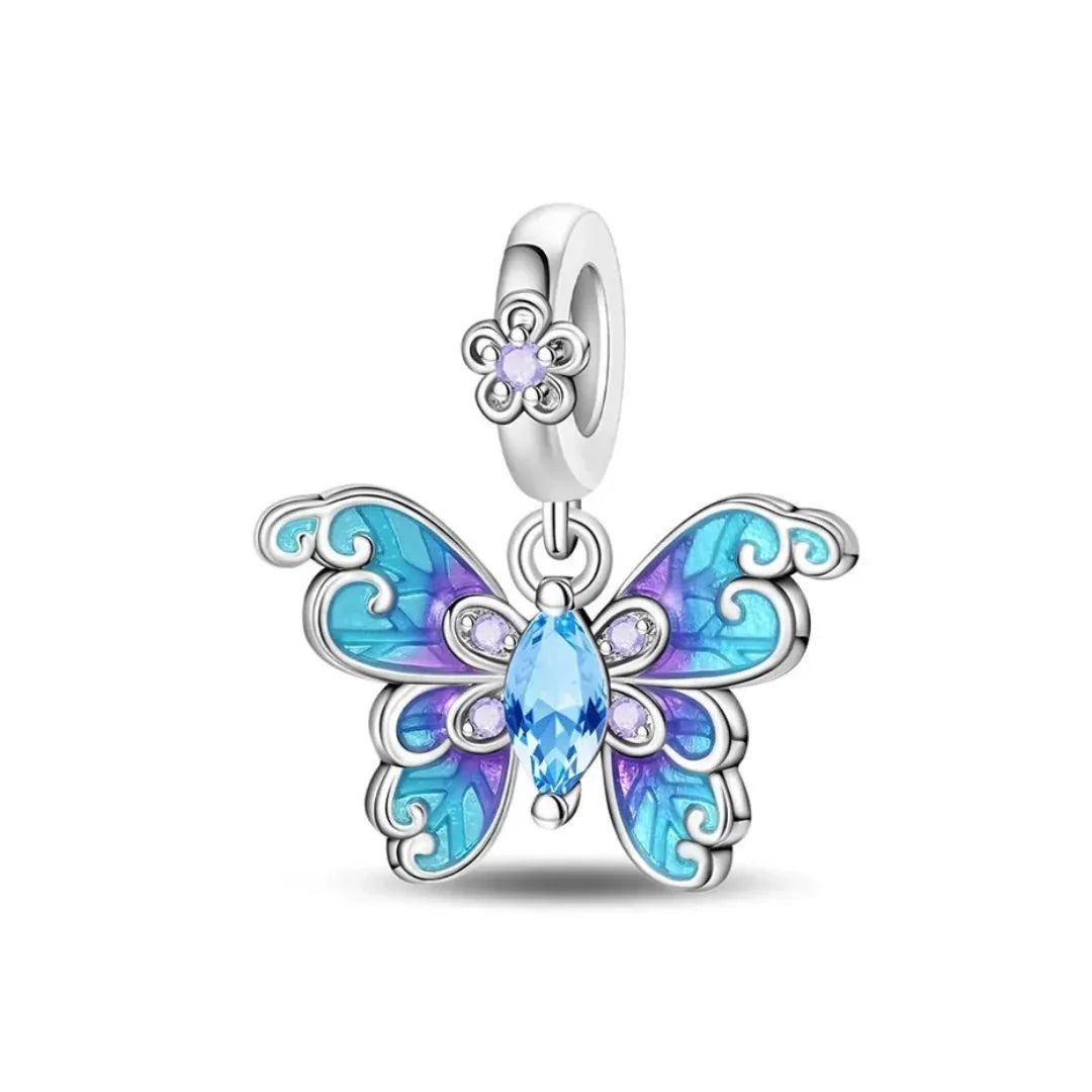 Amarante Jewelry Blue & Purple Butterfly Grace Dangle Charm