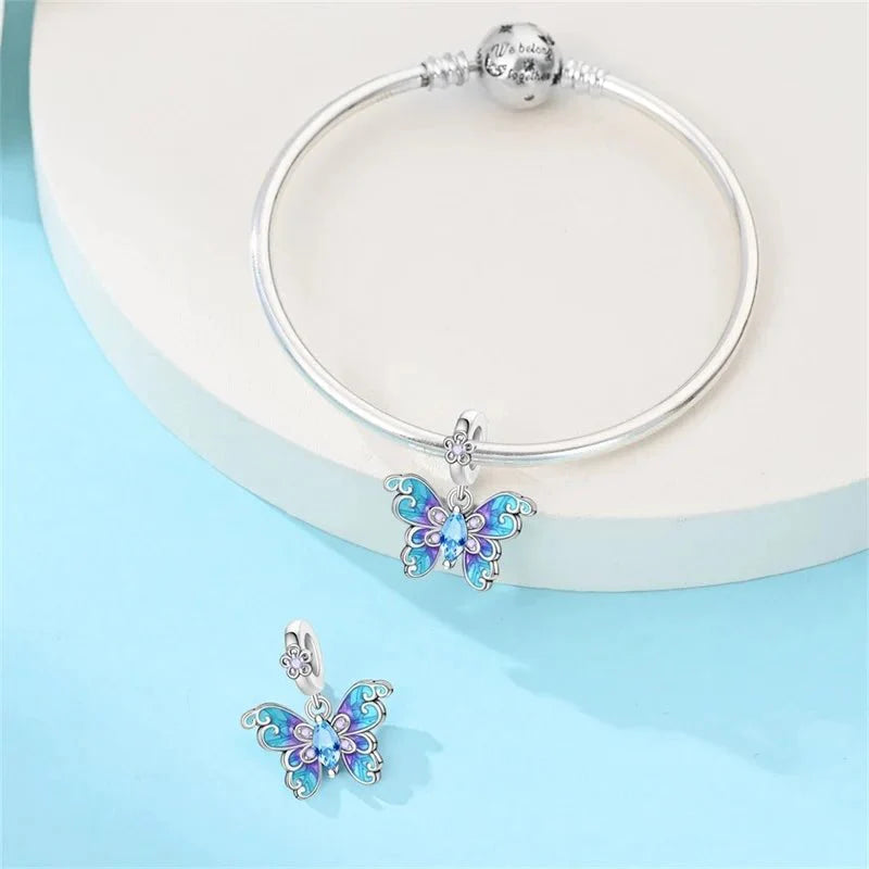 Amarante Jewelry Blue & Purple Butterfly Grace Dangle Charm