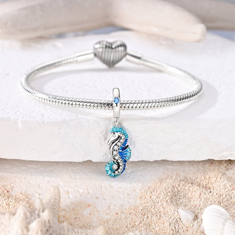 Amarante Jewelry Blue Seahorse Dangle Charm