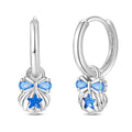 Amarante Jewelry Blue Starfish & Bow Hoop Earrings