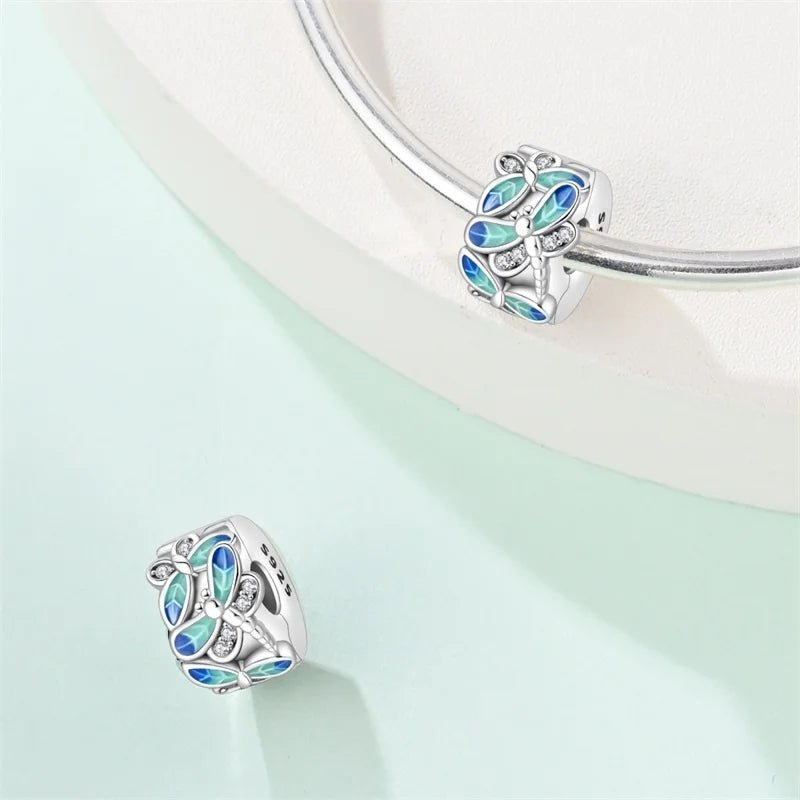 Amarante Jewelry Blue & Turquoise Dragonfly Clip Charm
