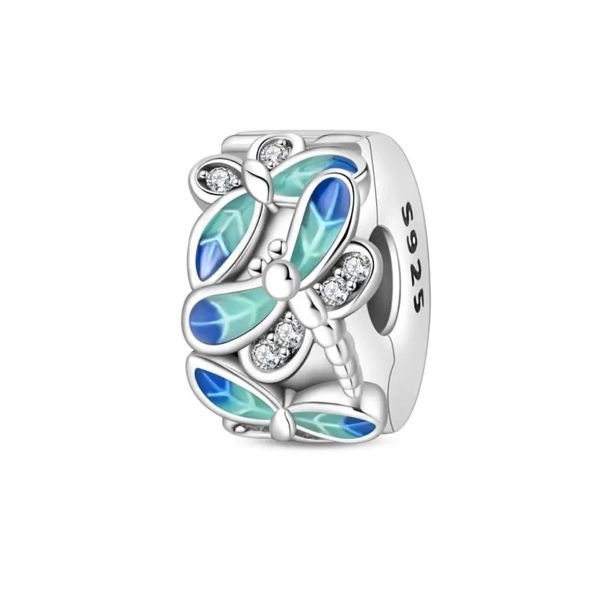 Amarante Jewelry Blue & Turquoise Dragonfly Clip Charm