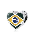 Amarante Jewelry Brazil Flag Heart Charm
