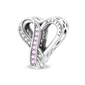 Amarante Jewelry Breast Cancer Awareness Ribbon Heart Charm